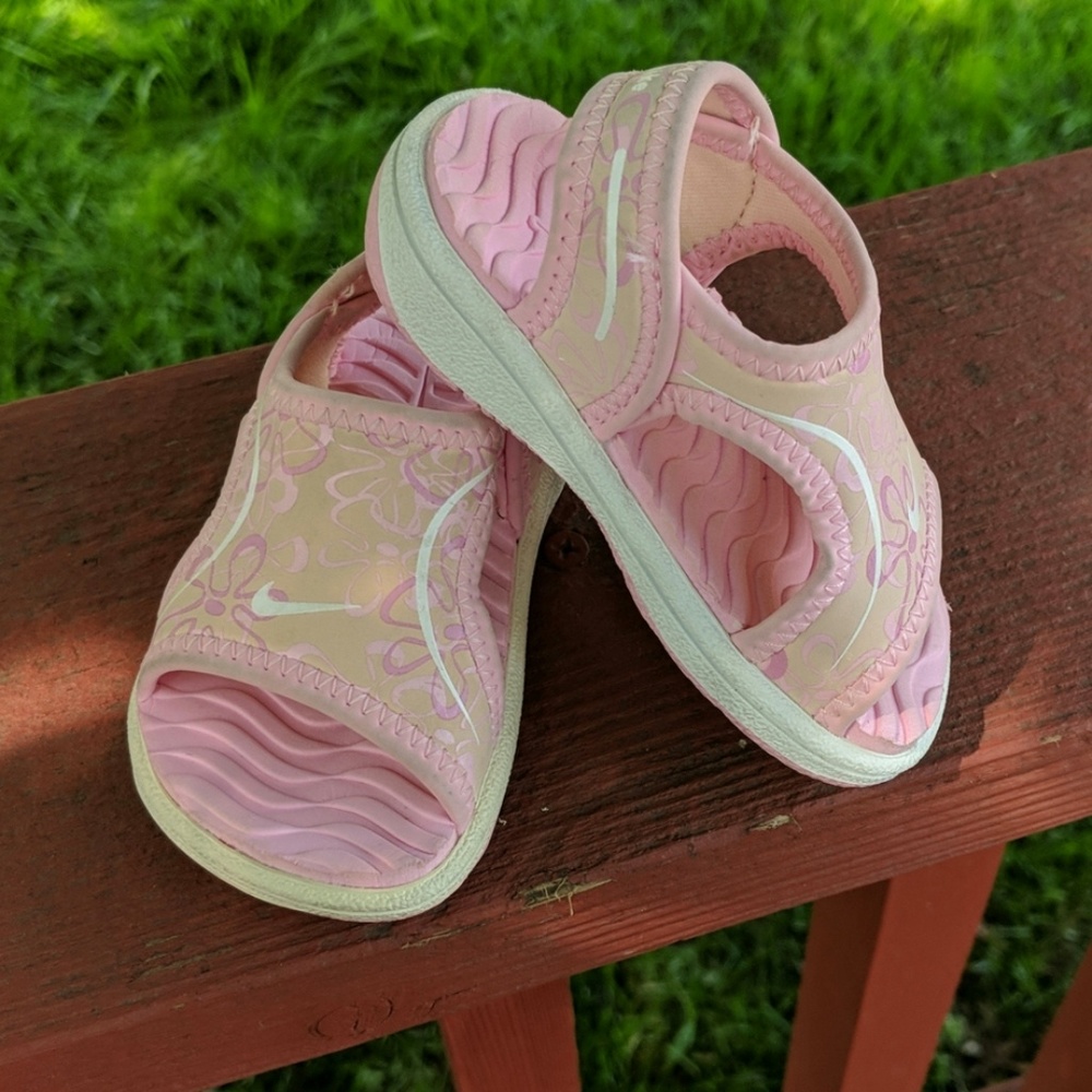 Nike toddler girl 3c pink slip on sandals